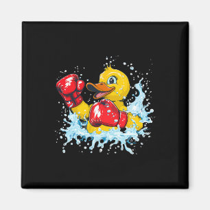Boxer-Gummiente mit Boxhandschuhen Kickboxen Fu Magnet