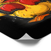 Boxer-Gummiente mit Boxhandschuhen Kickboxen Fu Poster (Ecke)