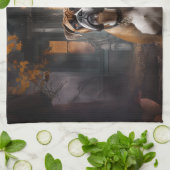 Boxer Halloween Beängstigend Geschirrtuch (Gefaltet)