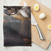 Boxer Halloween Beängstigend Geschirrtuch (Viertel Falte)