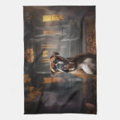 Boxer Halloween Beängstigend Geschirrtuch (Vertikal)