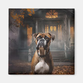 Boxer Halloween Beängstigend Magnet (Vorne)