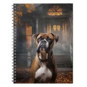Boxer Halloween Beängstigend Notizblock (Vorderseite)