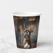 Boxer Halloween Beängstigend Pappbecher (Rückseite)