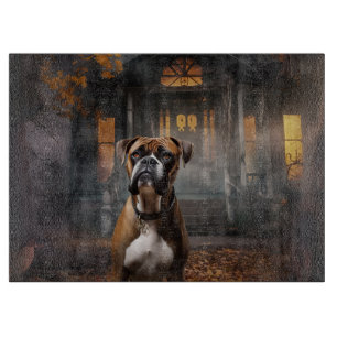 Boxer Halloween Beängstigend Schneidebrett