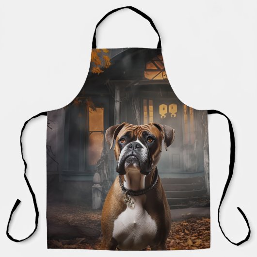 Boxer Halloween Beängstigend Schürze (Vorderseite)