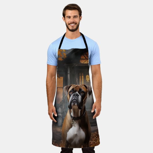 Boxer Halloween Beängstigend Schürze (Getragen)