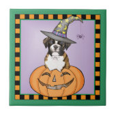 Boxer Halloween Fliese (Vorderseite)