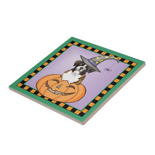 Boxer Halloween Fliese (Seite)