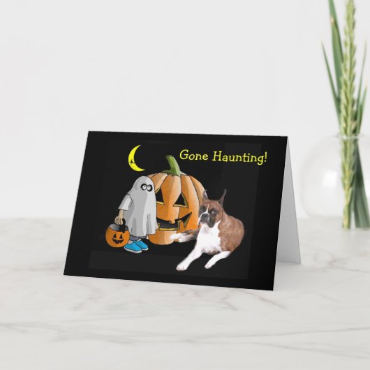 Boxer Halloween Grußkarte Karte (Vorderseite)