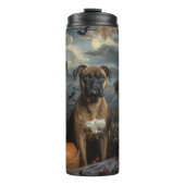 Boxer Halloween Night Doggy Delight Thermosbecher (Vorderseite)