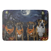 Boxer Halloween Spooky Badematte (Vorderseite)