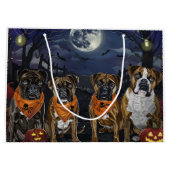 Boxer Halloween Spooky Große Geschenktüte (Rückseite)