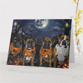 Boxer Halloween Spooky Karte (Gelbe Blume)