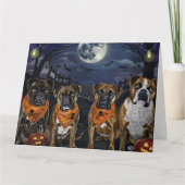 Boxer Halloween Spooky Karte (Vorderseite)