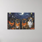 Boxer Halloween Spooky Leinwanddruck (Vorderseite)