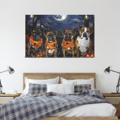 Boxer Halloween Spooky Leinwanddruck (Insitu (Schlafzimmer))
