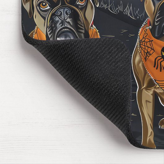 Boxer Halloween Spooky Mousepad (Ecke)