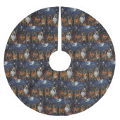 Boxer Halloween Spooky Polyester Weihnachtsbaumdecke (Vorderseite)