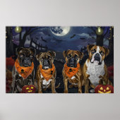 Boxer Halloween Spooky Poster (Vorne)
