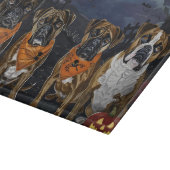 Boxer Halloween Spooky Schneidebrett (Ecke)