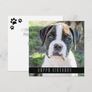 Boxer Happy Birthday wünscht Hunde Geburtstagskart Ankündigung