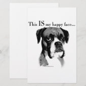 Boxer Happy Face Briefpapier (Vorne/Hinten)
