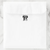 Boxer Happy Face Dreieckiger Aufkleber (Tasche)
