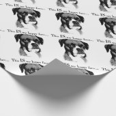 Boxer Happy Face Geschenkpapier (Ecke)