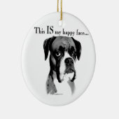 Boxer Happy Face Keramikornament (Rechts)