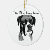 Boxer Happy Face Keramikornament (Links)