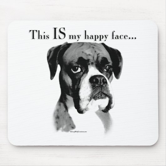 Boxer Happy Face Mousepad (Vorne)