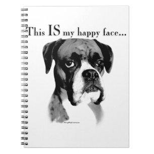 Boxer Happy Face Notizblock