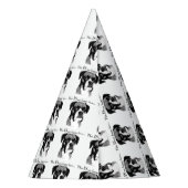 Boxer Happy Face Partyhütchen (Rückseite)