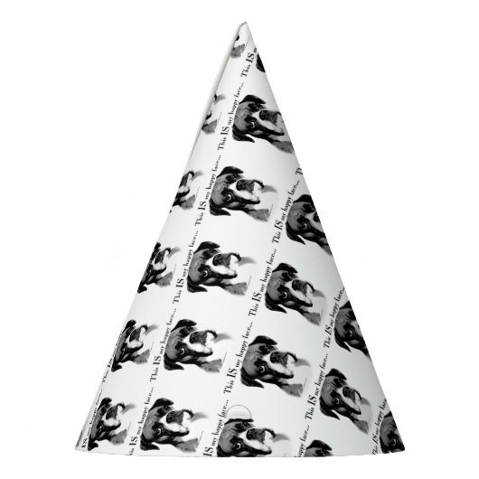 Boxer Happy Face Partyhütchen (Links)