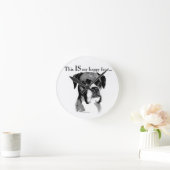 Boxer Happy Face Runde Wanduhr (Zuhause)