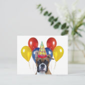 Boxer Happy Geburtstag Postkarte (Stehend Vorderseite)