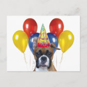 Boxer Happy Geburtstag Postkarte (Vorderseite)
