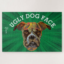 Boxer hässlicher Hund 1000 Stück Jigsaw Puzzle