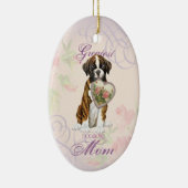 Boxer Heart Mama Keramik Ornament (Rechts)