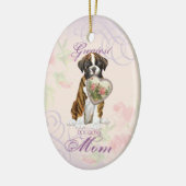 Boxer Heart Mama Keramik Ornament (Links)