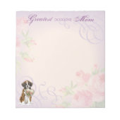 Boxer Heart Mama Notizblock (Vorderseite)