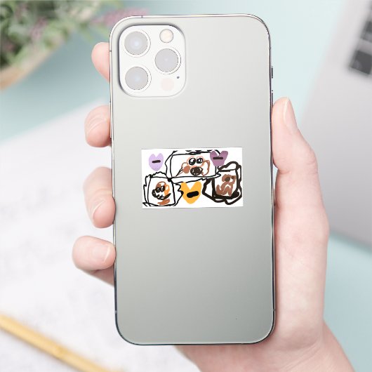 Boxer hearts aufkleber (Telefon)