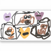 Boxer hearts aufkleber (Vorderseite)