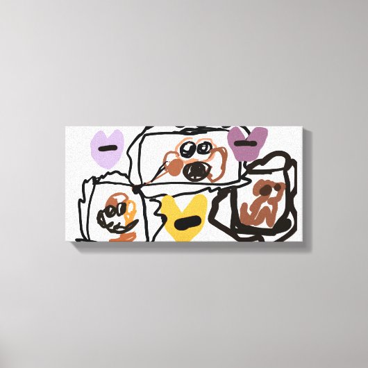 Boxer hearts leinwanddruck (Vorderseite)