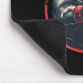 Boxer Hippo With Boxing Gloves Kickboxing Funny Bo Mousepad (Ecke)