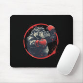 Boxer Hippo With Boxing Gloves Kickboxing Funny Bo Mousepad (Mit Mouse)
