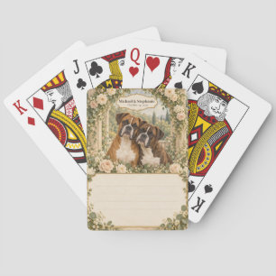 Boxer-Hochzeitsgästebuch-Unterschriftendeck Spielkarten