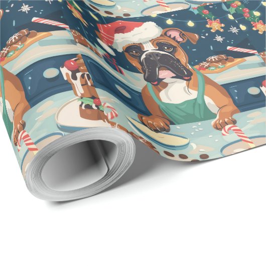 Boxer Holiday Baking: Festliche Weihnachten Geschenkpapier (Rolleneckpunkt)