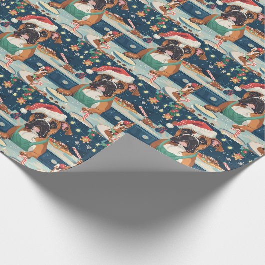 Boxer Holiday Baking: Festliche Weihnachten Geschenkpapier (Ecke)